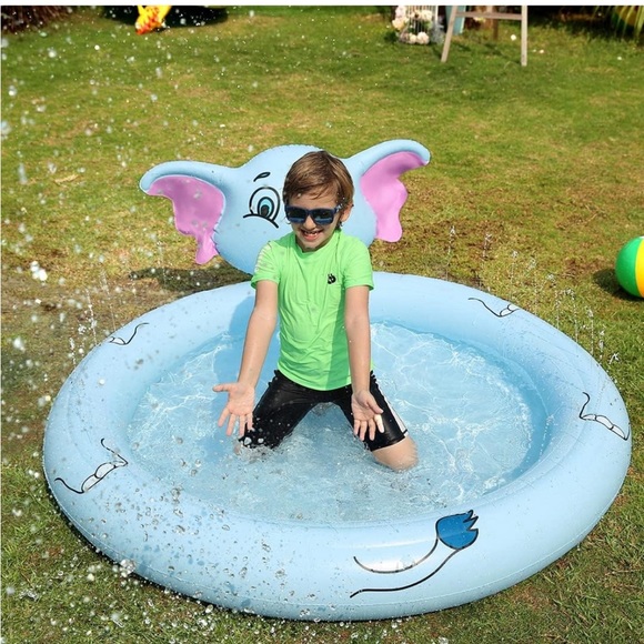 Kids👦🏻👧🏻Inflatable Sprinkler💦Pool 68 Inch Upgraded 3 in 1 Splash 💦 Pad - Picture 8 of 8